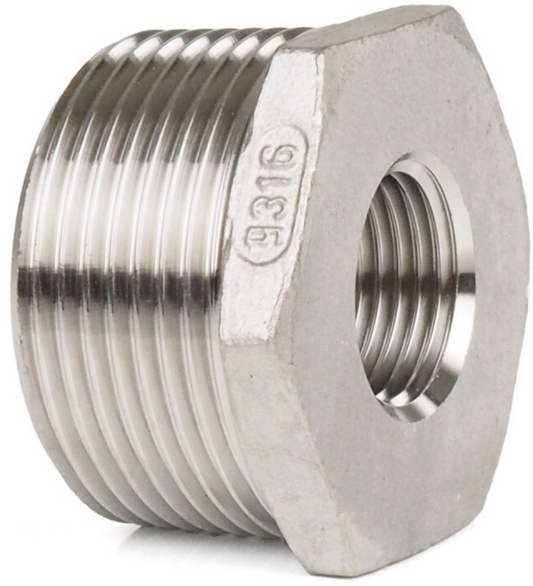 Adapter Reduzierstück Edelstahl Reduzierstück 3/4" x 1/4"