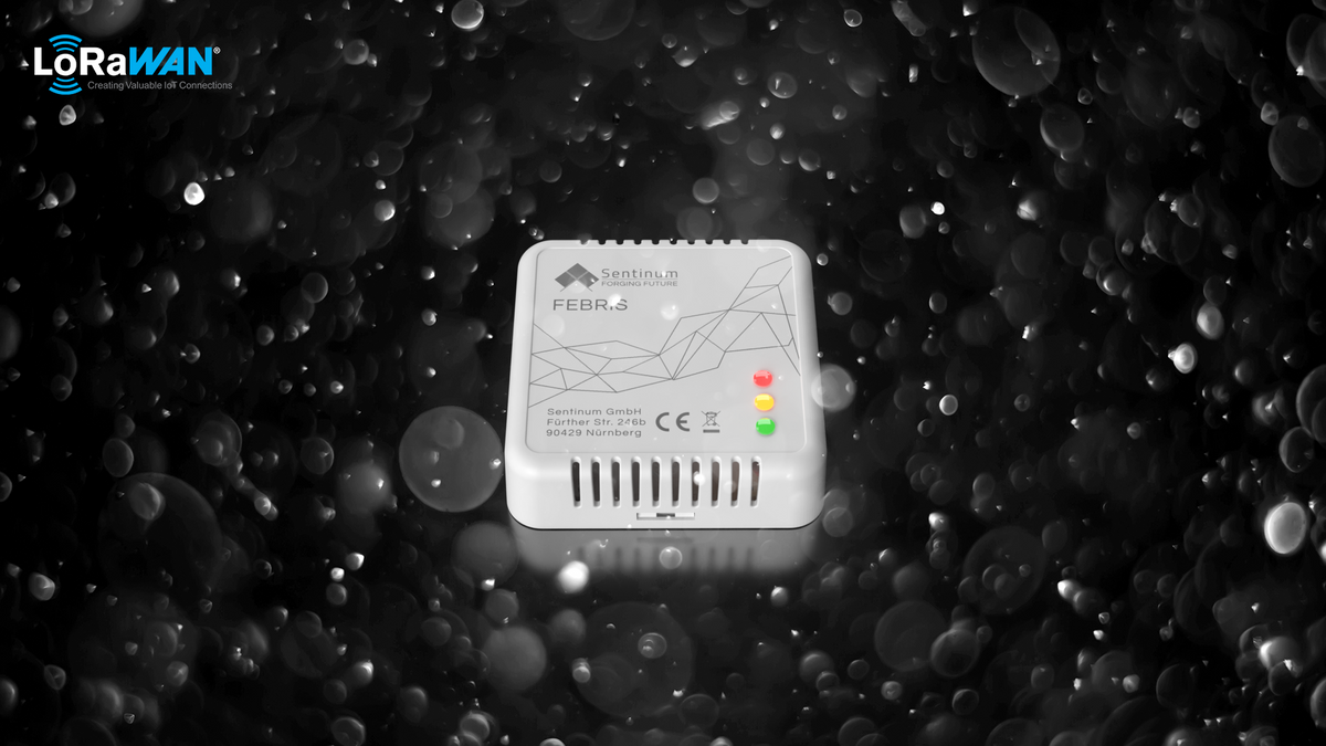 Febris Indoor Temperatur Luftfeuchte Sensor LoRaWAN® LoRa von Sentinum