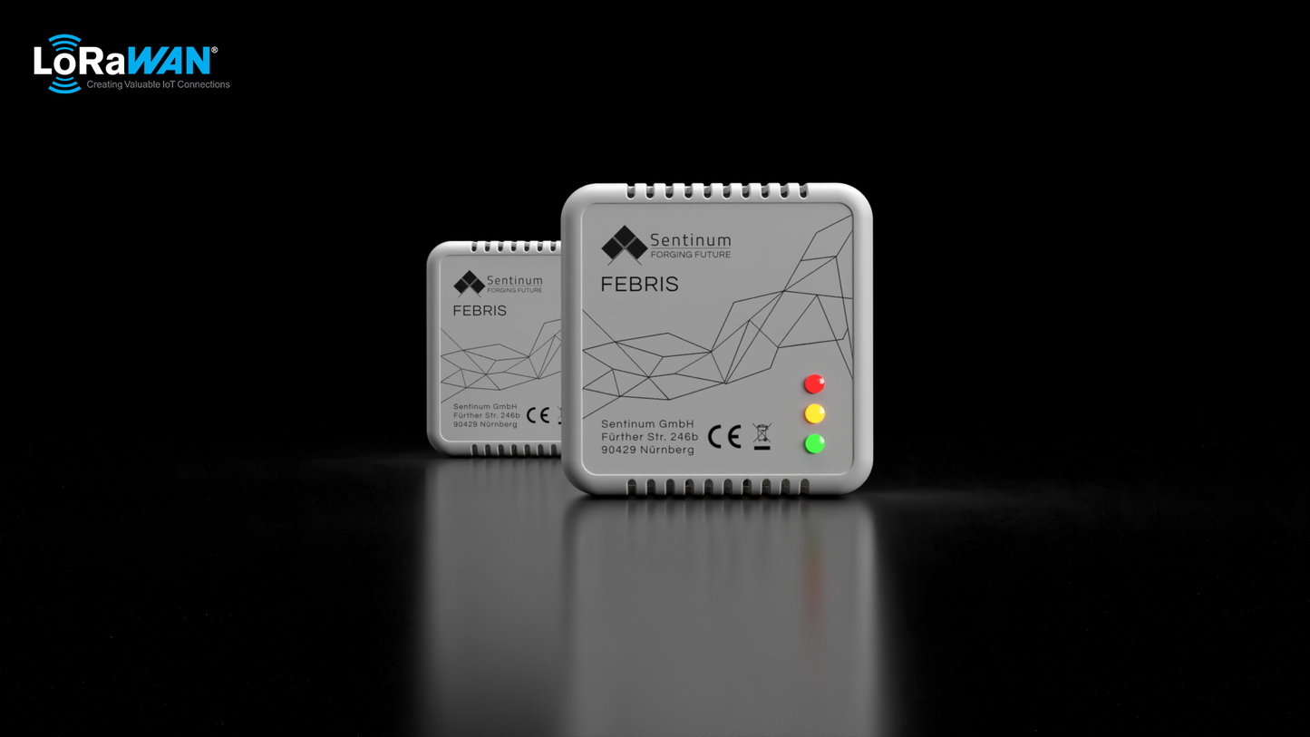 Febris Indoor TH Sensor LoRaWAN® von Sentinum