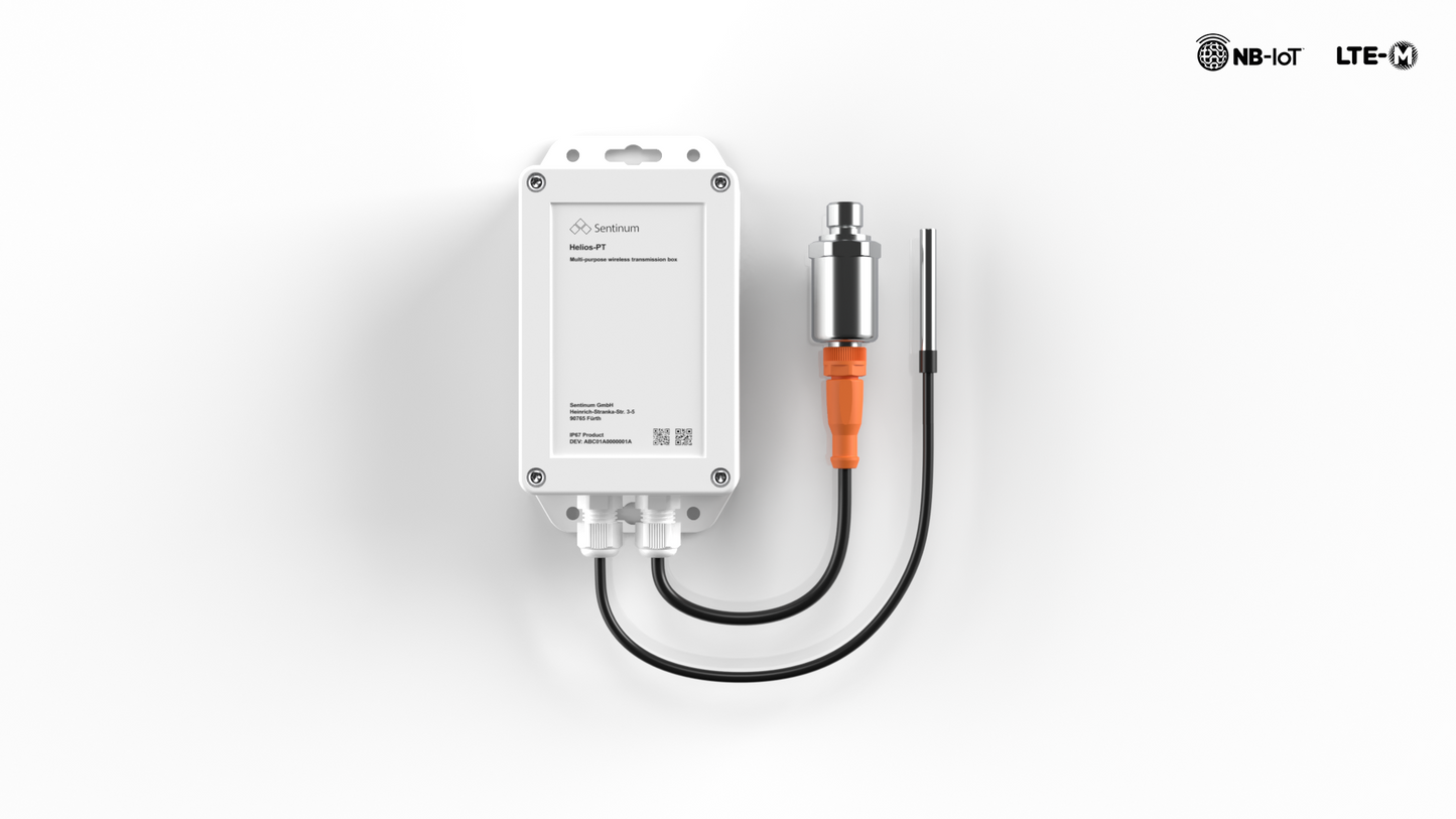 NB-IoT, LTE-CAT-M1 Helios Druck- und Temperatursensor
