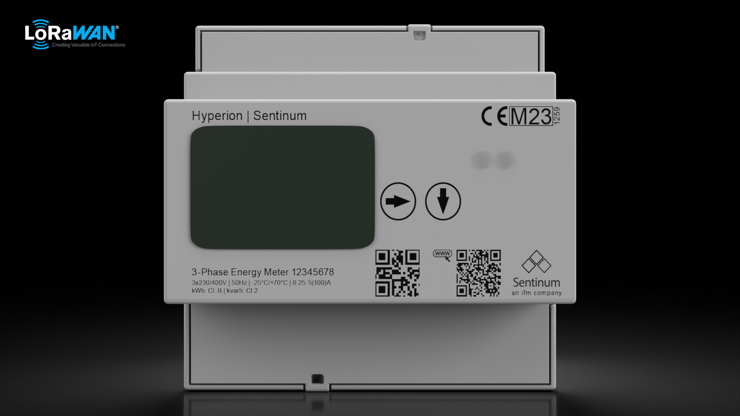 LoRaWAN® Hyperion Stromzähler für Stromwandler mit externer Antenne