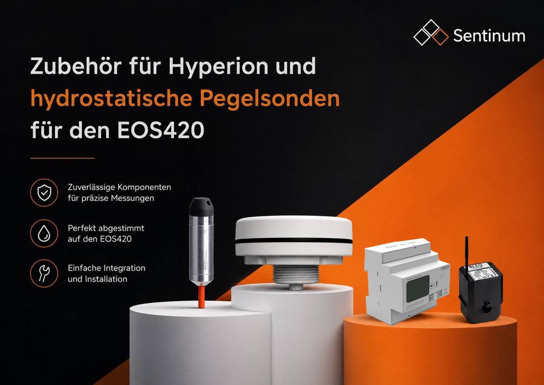 Neu im Sentinum Shop: Zubehör für Hyperion und hydrostatische Pegelsonden für den EOS420
