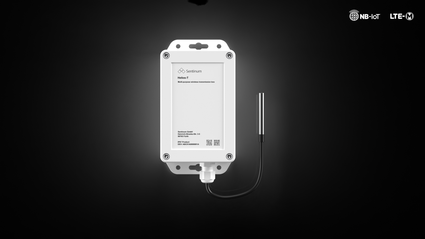 NB-IoT, LTE-CAT-M1 Helios Kabelfühler Temperatursensor x 1