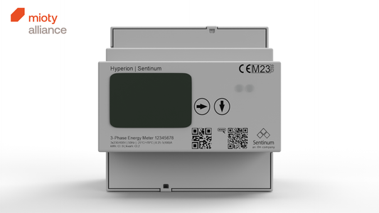 mioty Energiezähler für Energiemonitoring nach ISO 50001 Hyperion IoT Energymeter mioty front view