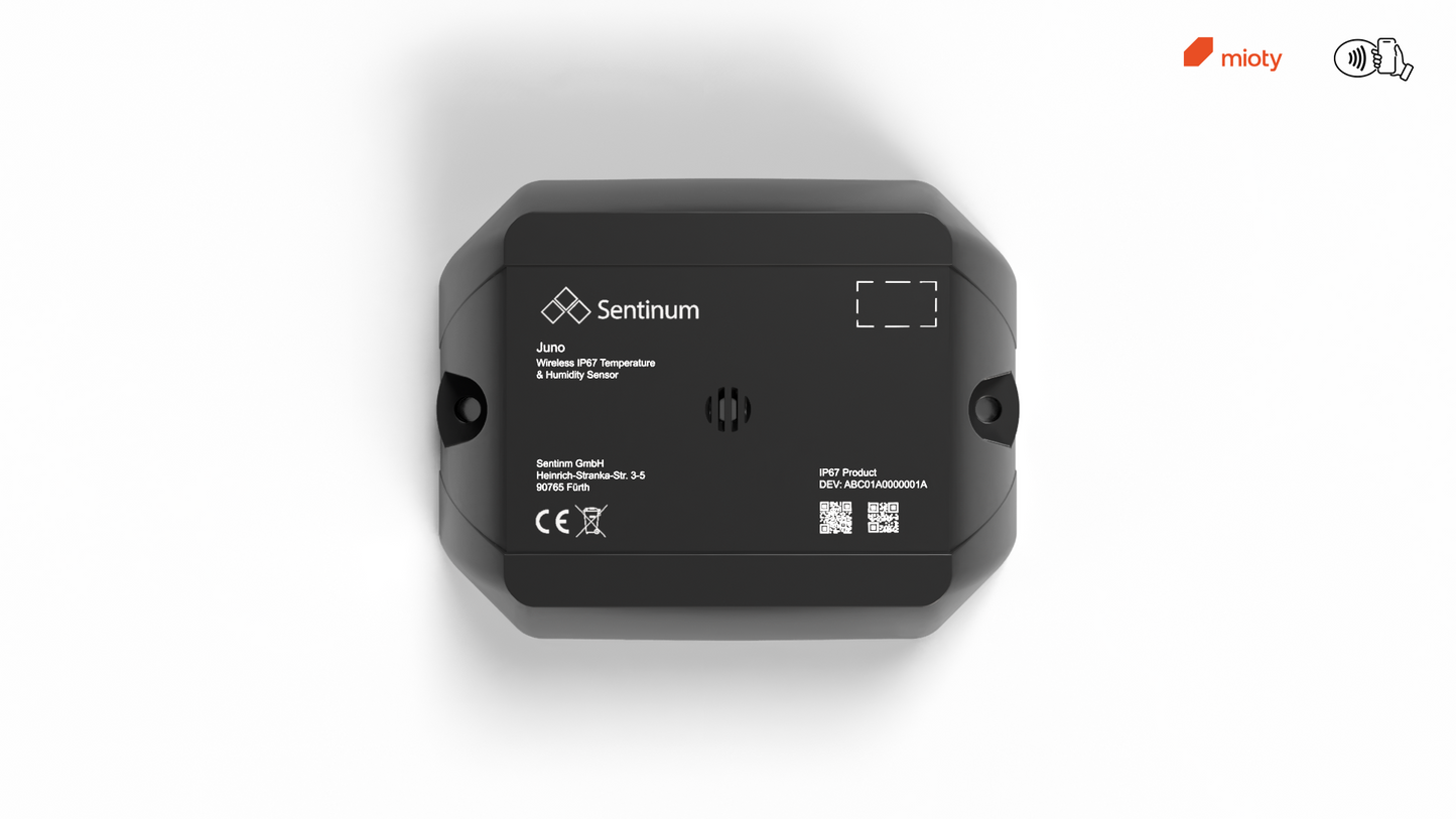 mioty® Outdoor Temperatur‑ und Luftfeuchtemonitoring mit IP67 Sensor
