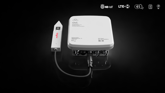 IoT Bodenfeuchtesensor nb-iot mobilfunk, Gaia Anschlussbox und Murata Bodensensor, bodenfeuchte messen