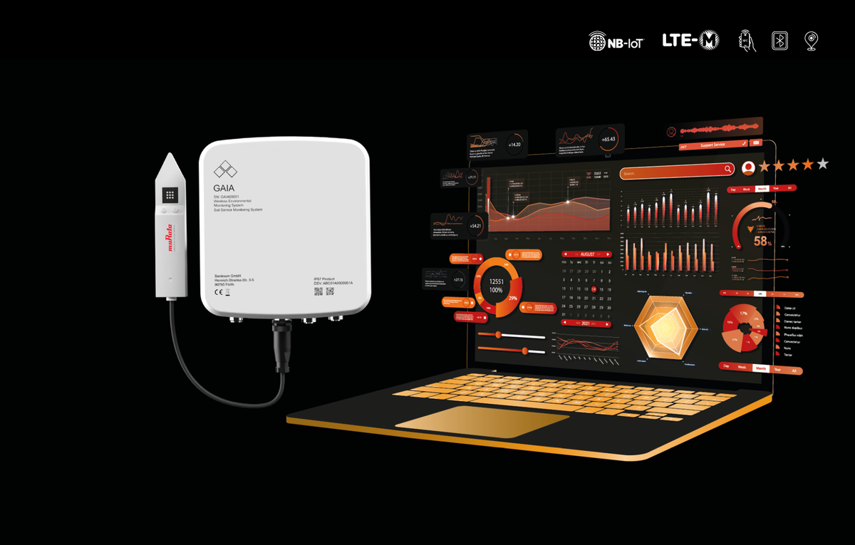 Gaia Bodenüberwachung Bodenfeuchteüberwachung NB-IoT LTE-CAT-M1
