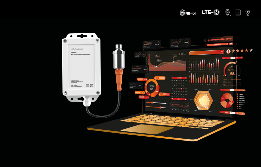 Helios Drucksensor NB-IoT, LTE-CAT-M1 mit Webapp