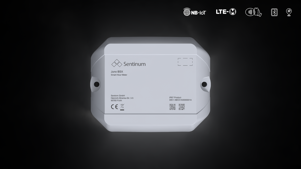 Juno IP69k operating hour counter Betriebsstundenzähler nb-iot, lte-cat-m1 front