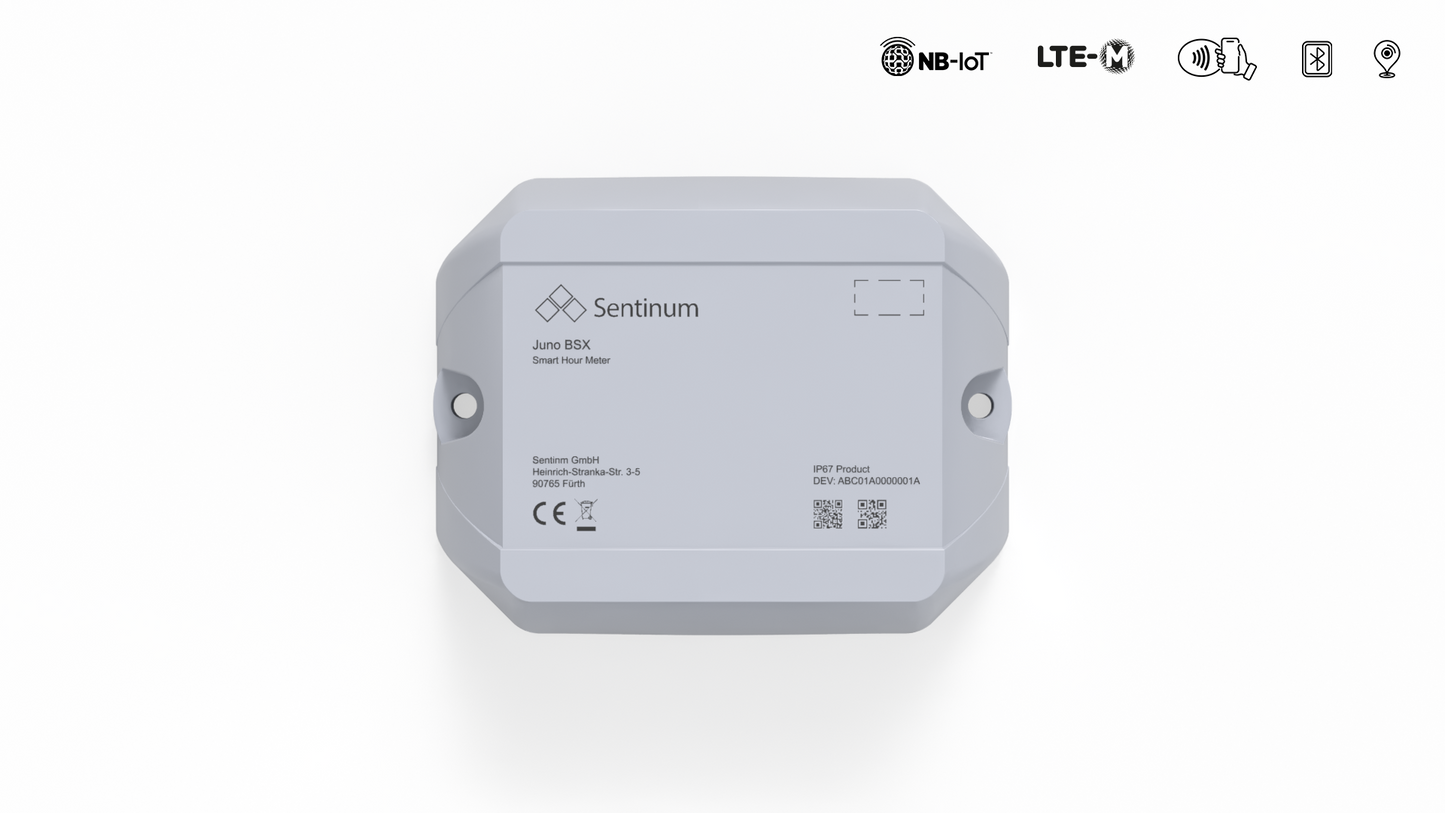 Juno IP69k operating hour counter Betriebsstundenzähler nb-iot, lte-cat-m1 front2
