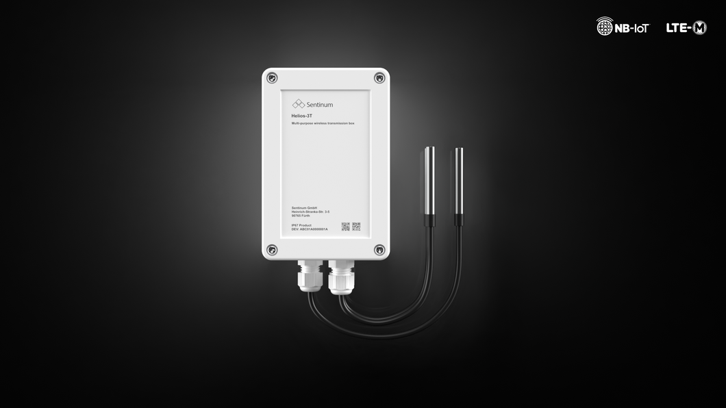 NB-IoT, LTE-CAT-M1 Helios Kabelfühler Temperatursensor x 3
